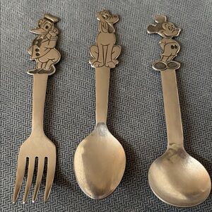 Disney Stainless Steel Character Flatware Set - Mickey, Donald, Pluto